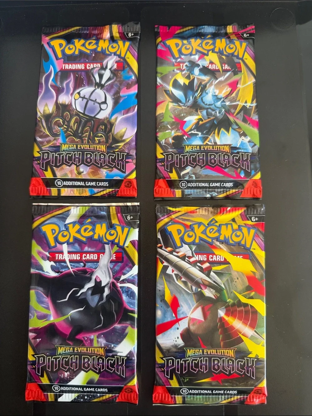 Pokemon TCG Full Art Set of Pitch Black Booster Packs - Lot of 4